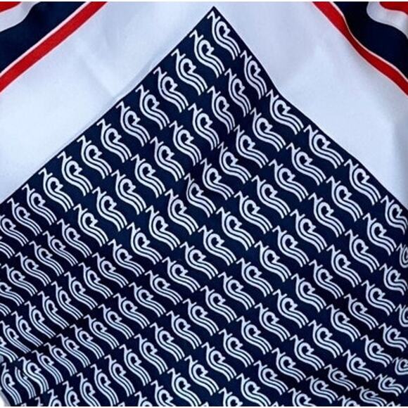 Red White Blue Scarf Halter Top Crop One Size Festival Handcraft Unique NEW - Picture 4 of 5